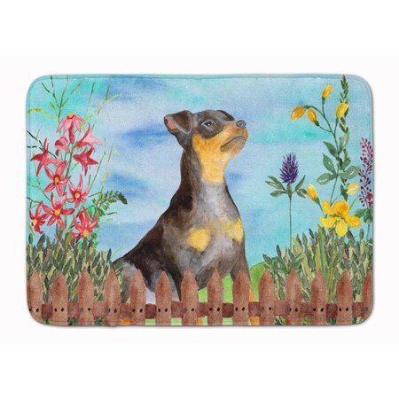 Carolines Treasures Miniature Pinscher No. 2 Spring Machine Washable Memory Foam Mat CK1286RUG